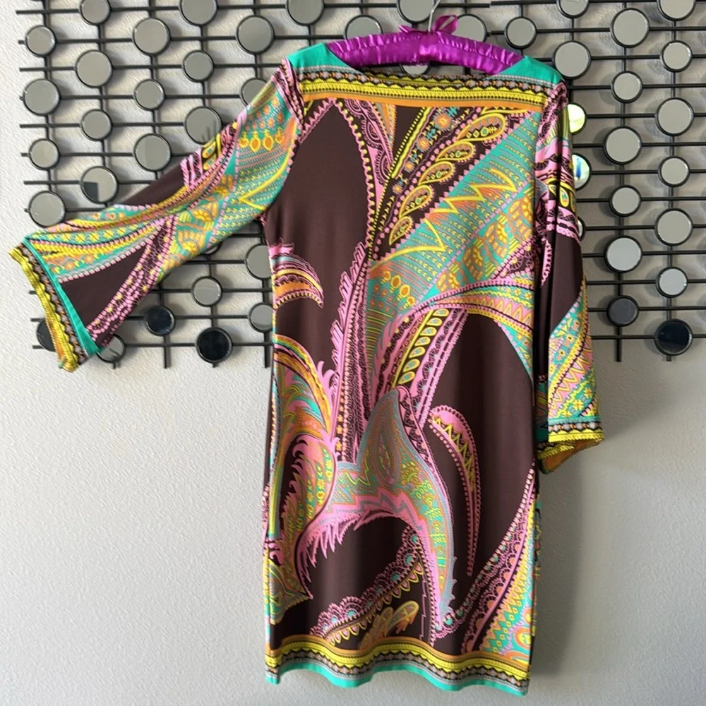 Boho  Paisley Print Dress - Picture 2 of 8